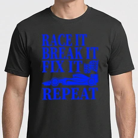 Férfi Imperial póló - Race it, Break it, Fix it, Repeat - Versenyezz vele, törd meg, javítsd, Ismétlés 