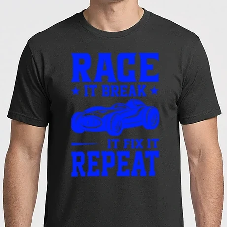 Férfi Imperial póló - Race it, Break it, Fix it, Repeat - Versenyezz vele, törd meg, javítsd, Ismétlés