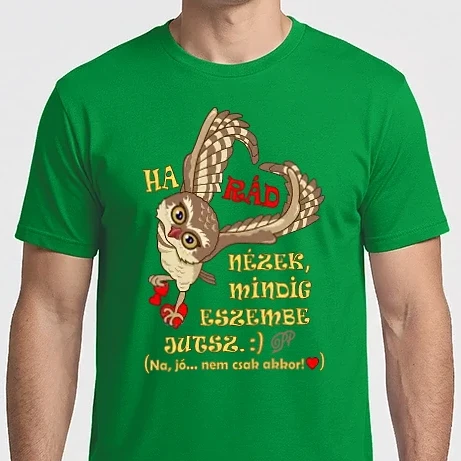 Férfi Imperial póló - Szerelmes Bagoly Szív