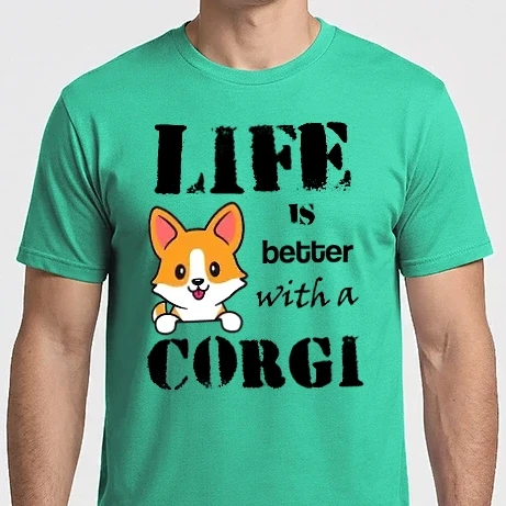 Férfi Imperial póló - Life is better with corgi