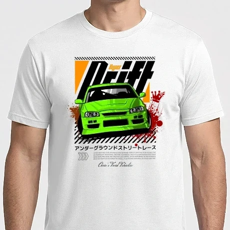 Férfi Imperial póló - Hyper Drift - Zöld R34 Fekete szöveg