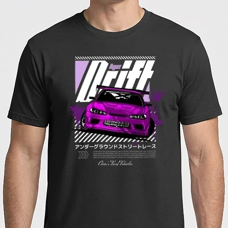Férfi Imperial póló - Hyper Drift - Magenta S15 Fehér szöveg