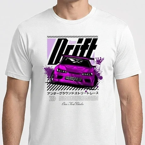 Férfi Imperial póló - Hyper Drift - Magenta S15 Fekete szöveg