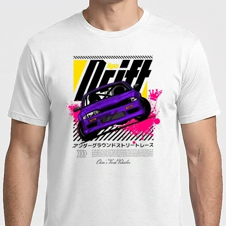 Férfi Imperial póló - Hyper Drift - Lila S14 Fekete szöveg