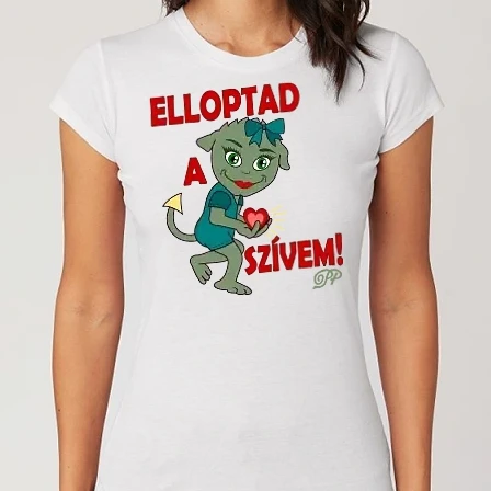 Női Alap póló - Szívet Csenő Kobold Lány