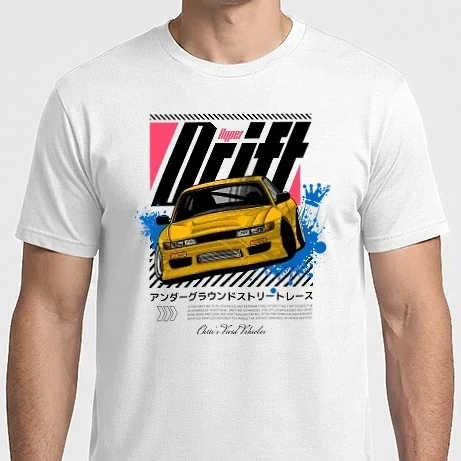 Férfi Imperial póló - Hyper Drift - Sárga S13 Fekete szöveg