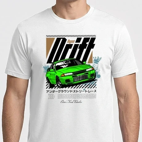 Férfi Imperial póló - Hyper Drift - Zöld R32 Fekete szöveg