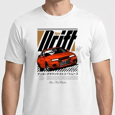Férfi Imperial póló - Hyper Drift - Piros R32 Fekete szöveg