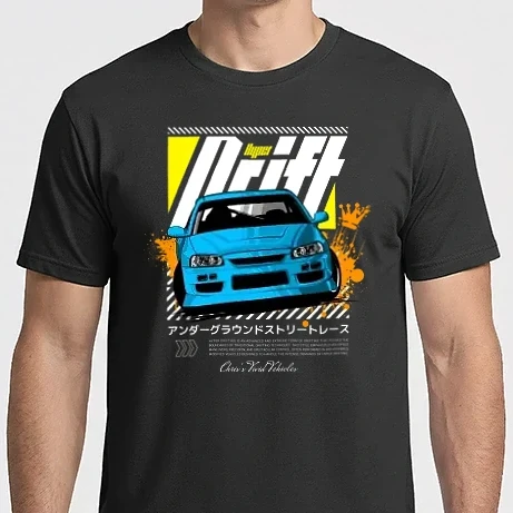Férfi Imperial póló - Hyper Drift - Kék R34 Fehér szöveg