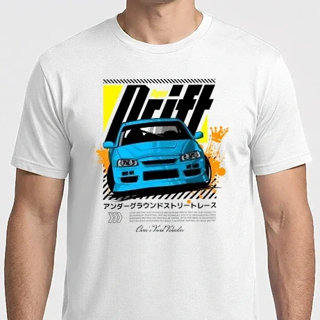Férfi Imperial póló - Hyper Drift - Kék R34 Fekete szöveg