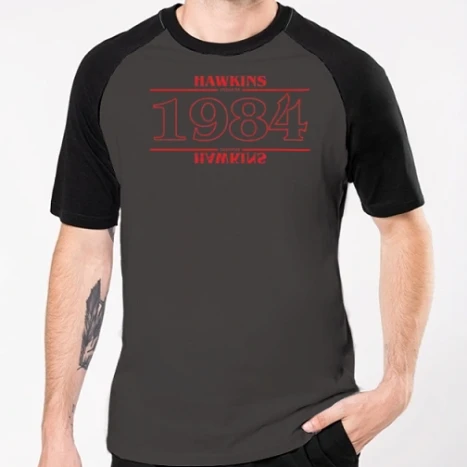 Férfi Baseballpóló - Stragner Things Hawkins