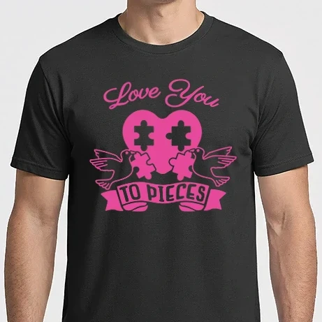 Férfi Imperial póló - Love You To Pieces - Darabokra szedve szeretlek
