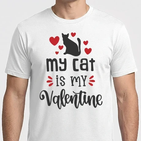 Férfi Imperial póló - My Cat Is My Valentine - A macskám az én Valentinom