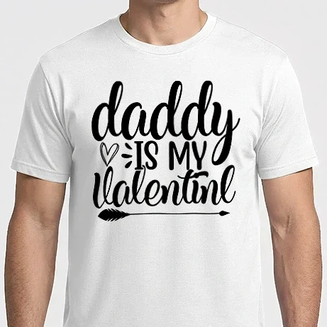 Férfi Imperial póló - Daddy Is My Valentine - Apa az én Valentinom