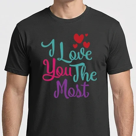 Férfi Imperial póló - I Love You The Most - Téged szeretlek a legjobban
