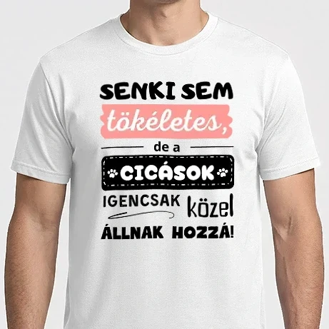 Férfi Imperial póló - Senki sem tökéletes, de a cicások igencsak közel állnak hozzá