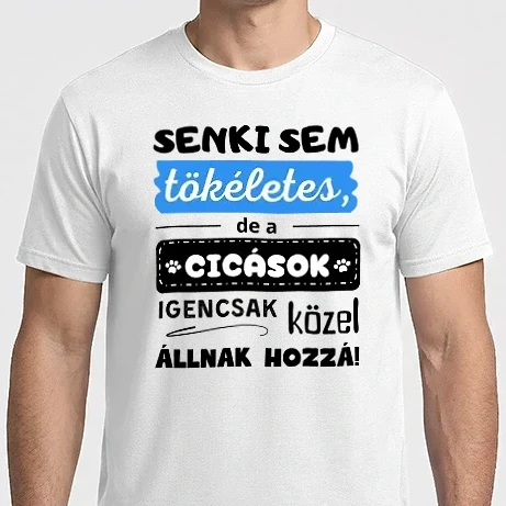 Férfi Imperial póló - Senki sem tökéletes, de a cicások igencsak közel állnak hozzá
