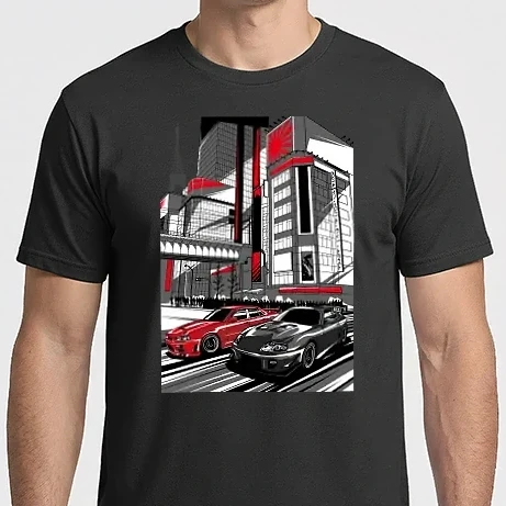 Férfi Imperial póló - Toyota Supra and Nissan Skyline - Street Racing
