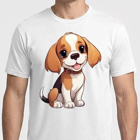 Férfi Imperial póló - Aranyos kiskutya - Beagle 