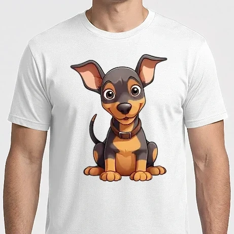 Férfi Imperial póló - Aranyos kiskutya - Dobermann 