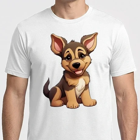 Férfi Imperial póló - Aranyos kiskutya - Németjuhász