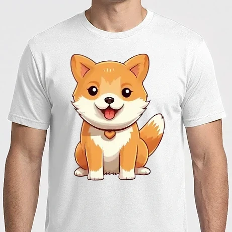 Férfi Imperial póló - Aranyos kiskutya - Shiba Inu 
