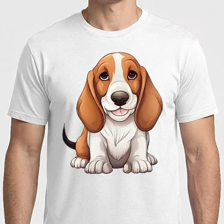 Férfi Imperial póló - Aranyos kutya - Basset Hound 