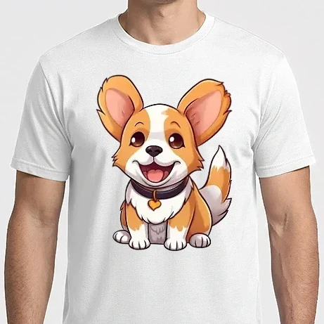 Férfi Imperial póló - Aranyos kiskutya - Welsh Corgi 