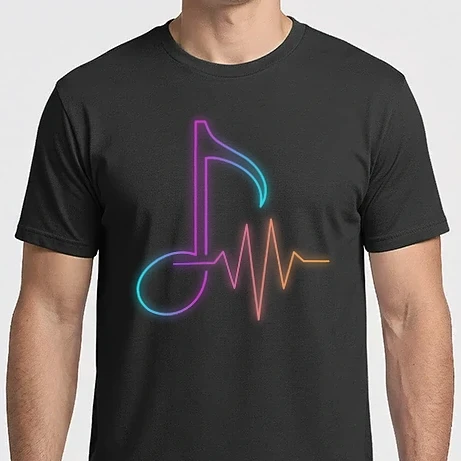 Férfi Imperial póló - Neon Pulse - Classic Music Wave