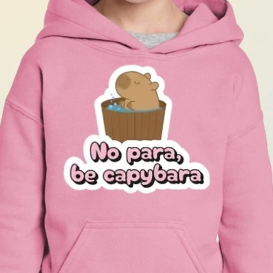 Gyerek kapucnis pulóver - no para, be capybara