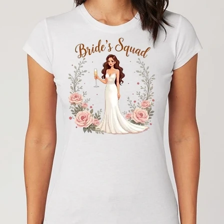 Női Alap póló - Bride Squad - Lánybúcsú csapat - Lánybúcsú minta