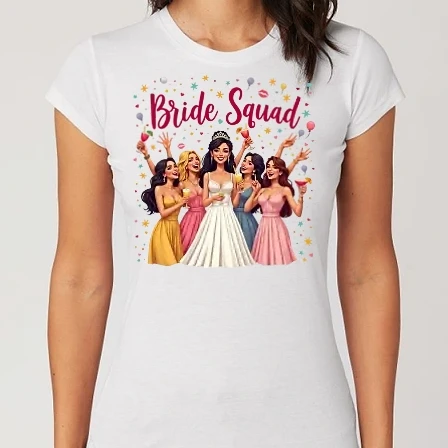 Női Alap póló - Bride Squad - Lánybúcsú csapat - Lánybúcsú minta
