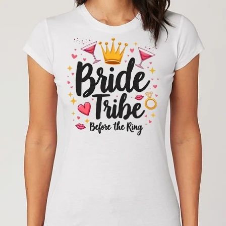 Női Alap póló - Bride tribe - Lánybúcsú buli - Lánybúcsú minta