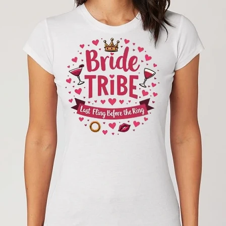 Női Alap póló - Bride tribe - Lánybúcsú buli - Lánybúcsú minta