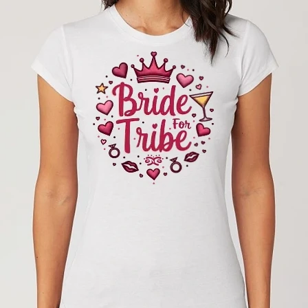 Női Alap póló - Bride tribe - Lánybúcsú buli - Lánybúcsú minta