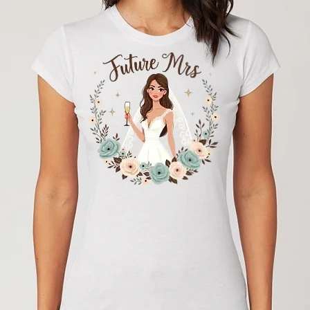 Női Alap póló - Future Mrs - Lánybúcsú minta