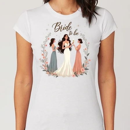 Női Alap póló - Bride to be - Menyasszony - Lánybúcsú minta