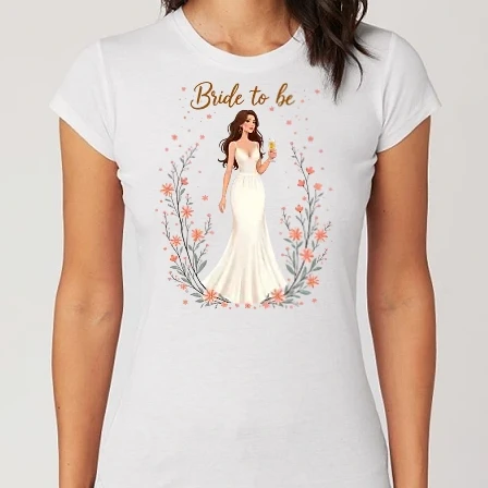 Női Alap póló - Bride to be - Menyasszony - Lánybúcsú minta
