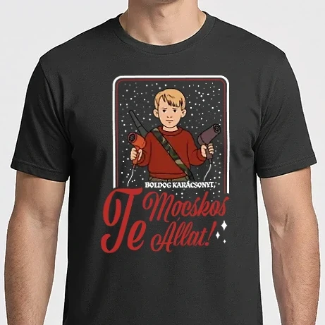 Férfi Imperial póló - Boldog karácsonyt, Te mocskos állat!