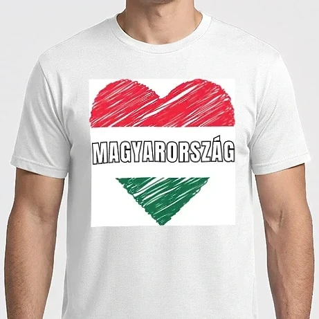 Férfi Imperial póló - Magyarország - Hungary - Magyar szív - Magyar zászló