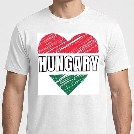 Férfi Imperial póló - Magyarország - Hungary - Magyar szív - Magyar zászló