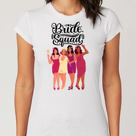 Női Alap póló - Bride Squad - Lánybúcsús minta