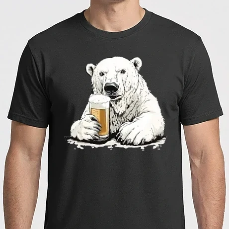 Férfi Imperial póló - polar bear beer