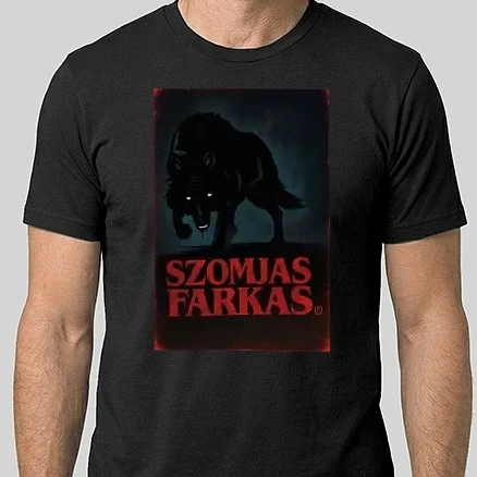 Férfi Alap póló - Szomjas Farkas / Stranger Things