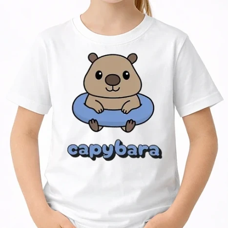 Uniszex gyerek Póló - kék capybara