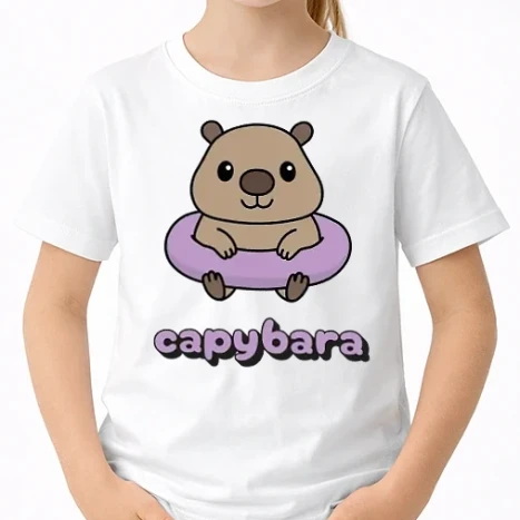 Uniszex gyerek Póló - lila capybara