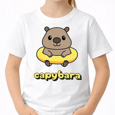 Uniszex gyerek Póló - sárga capybara
