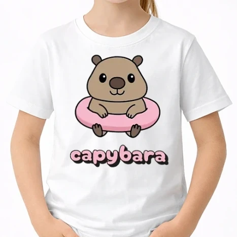 Uniszex gyerek Póló - pink capybara