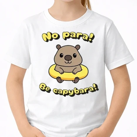Uniszex gyerek Póló - no para! be capybara! yellow