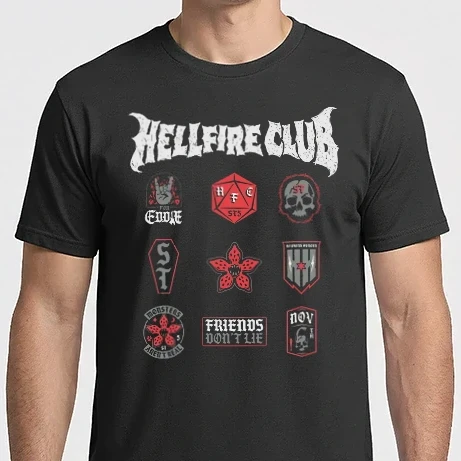 Férfi Imperial póló - Hellfire Club Stranger Things